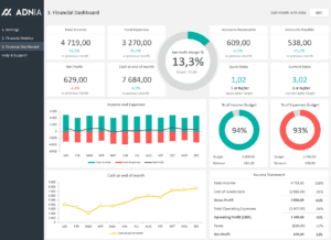 Financial Dashboard Template | Adnia Solutions