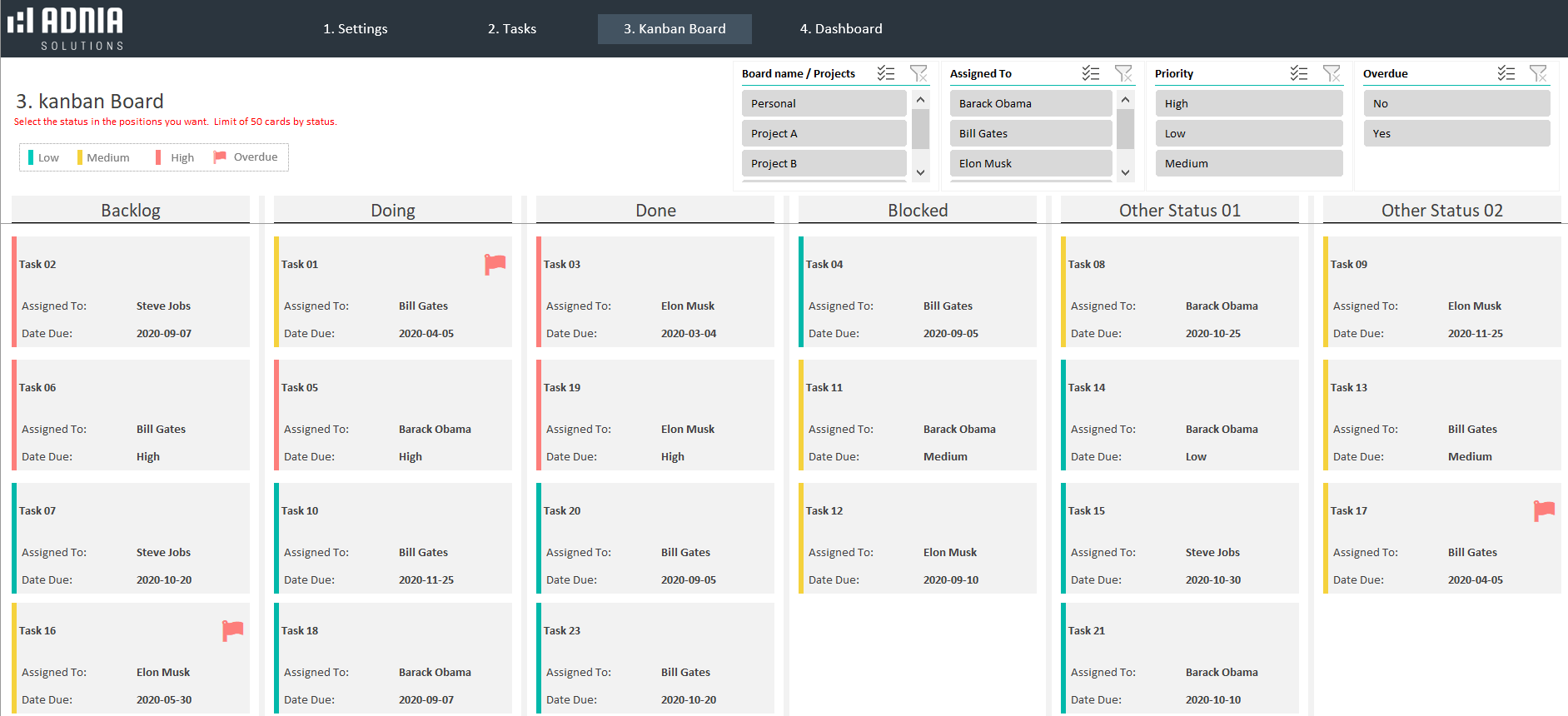 kanban excel template