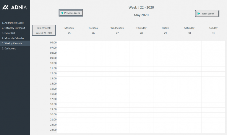 Demo Automated Monthly Schedule Template Excel Adnia Solutions Excel Templates 7247