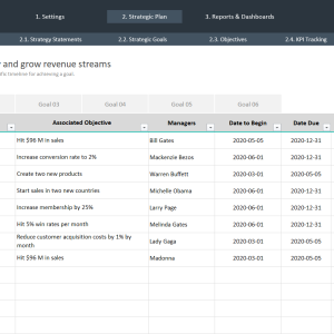 Strategic Plan Template Excel | Adnia Solutions