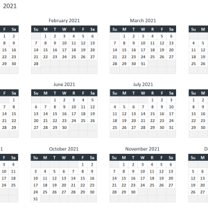Free Annual Calendar Excel Template