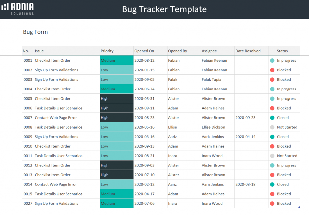 free-bug-tracker-template-excel-adnia-solutions-hot-sex-picture