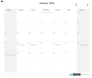 Free Monthly Calendar Excel Template | Adnia Excel Templates