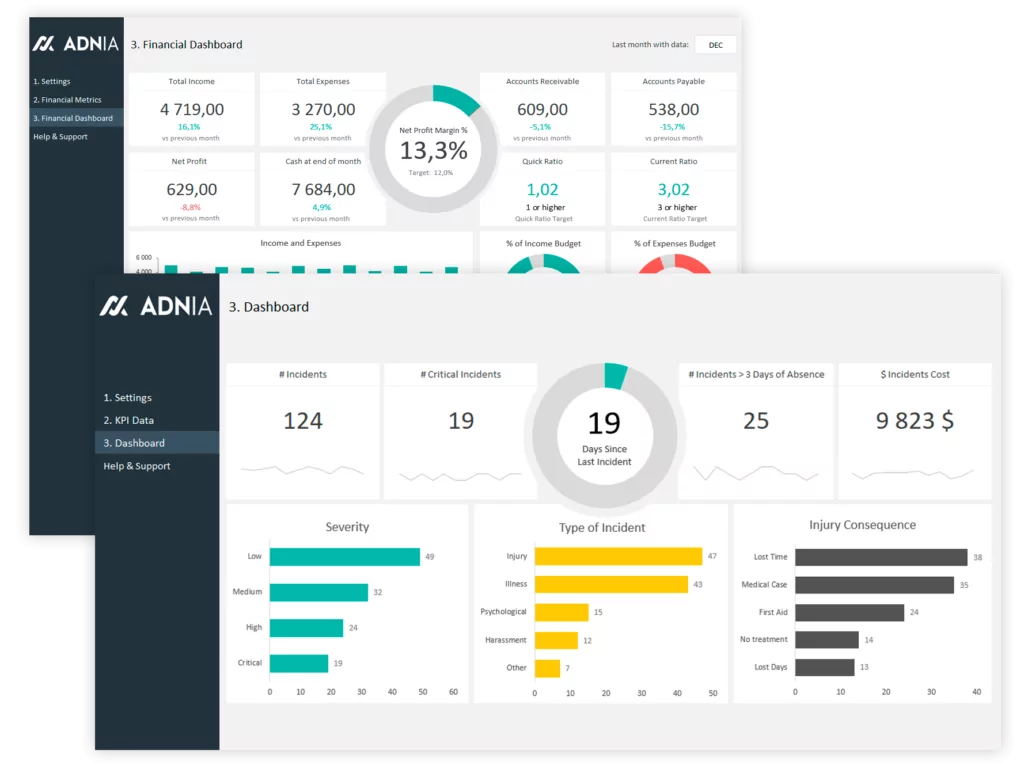 Excel Templates and Dashboards