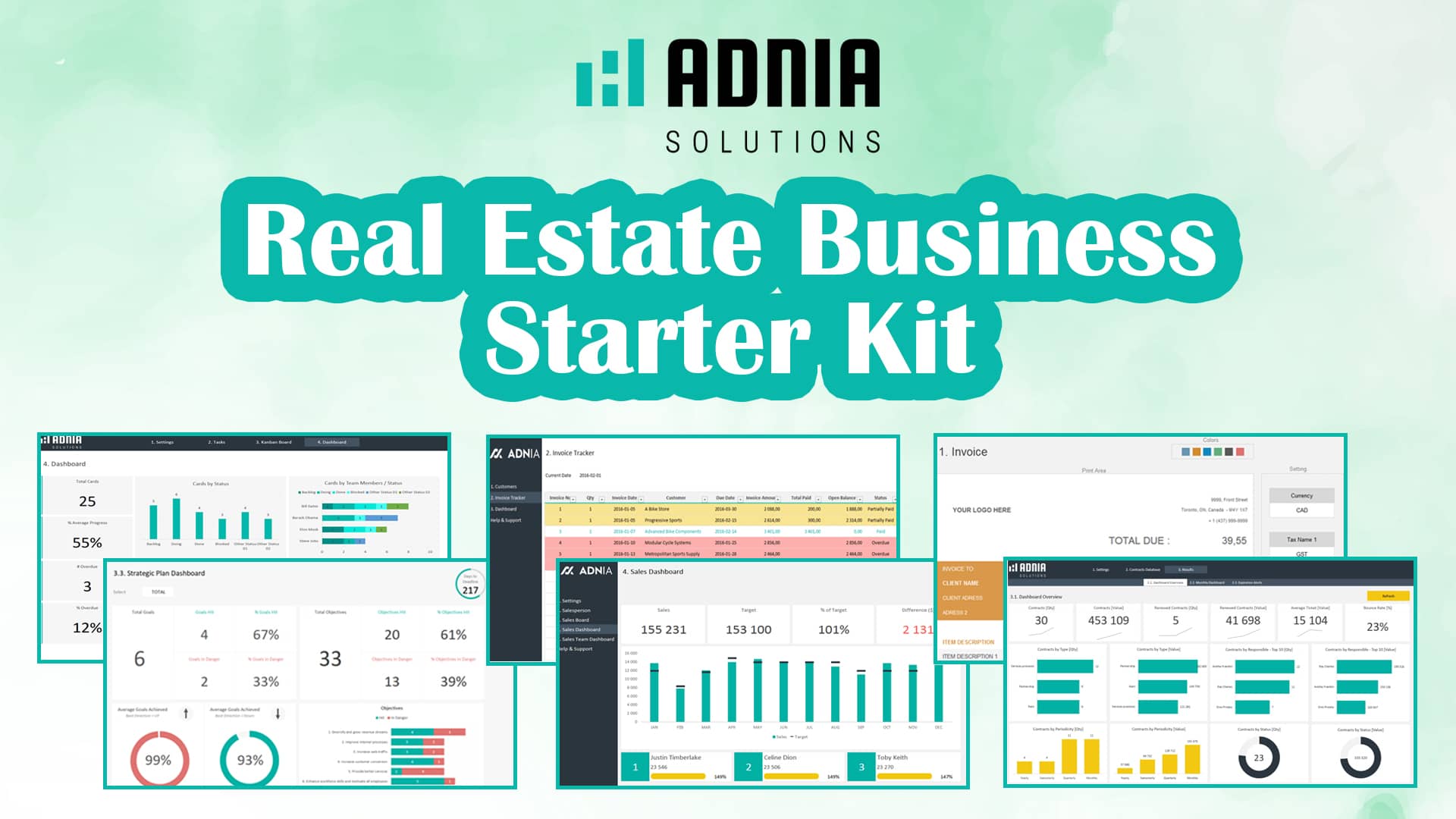 Adnia Solutions - Excel templates and dashboards 25 Excel Templates and Dashboards