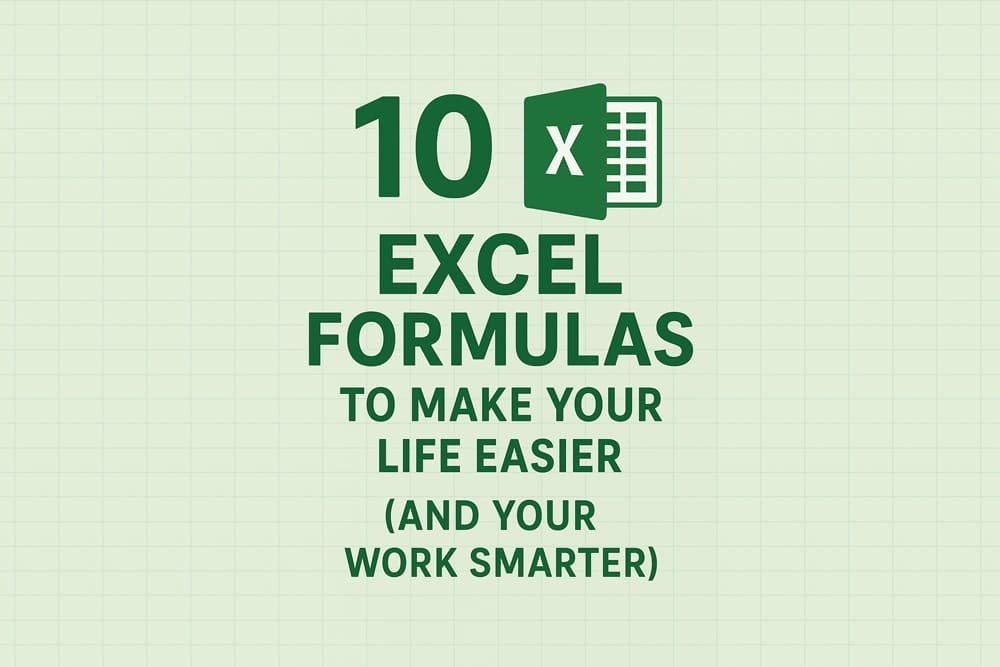 10 Excel Formulas to Make Your Life Easier (and Your Work Smarter) 1 Excel Templates and Dashboards